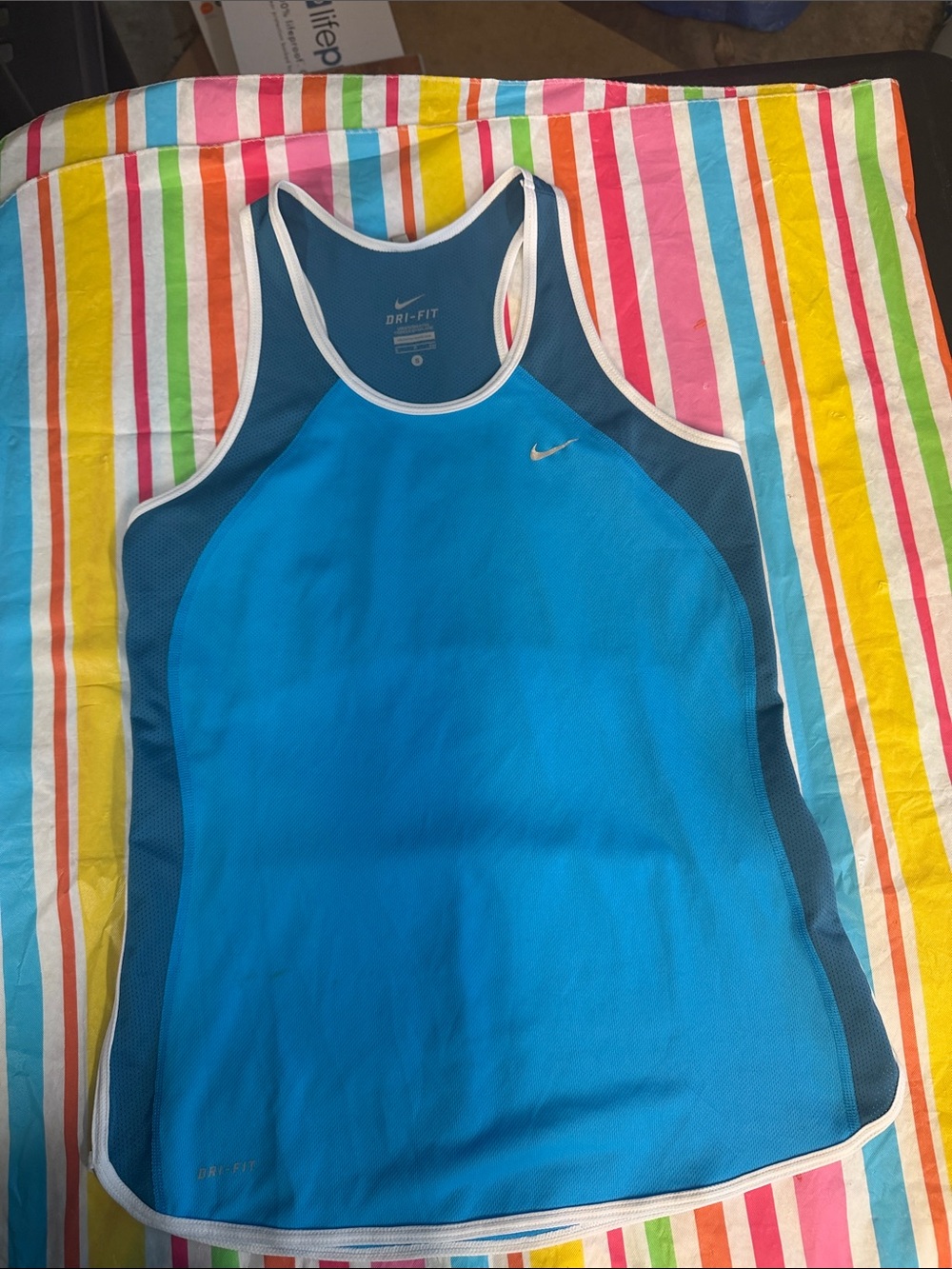 Nike Blue Mesh Dri-FIT Racerback Tank Top